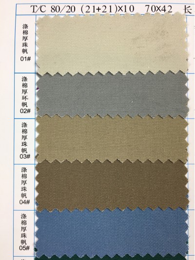  GZ-YGTI  滌棉厚珠帆  T/C 80/20  (21+21)*10  70*42  長車全工藝、環保  側面照